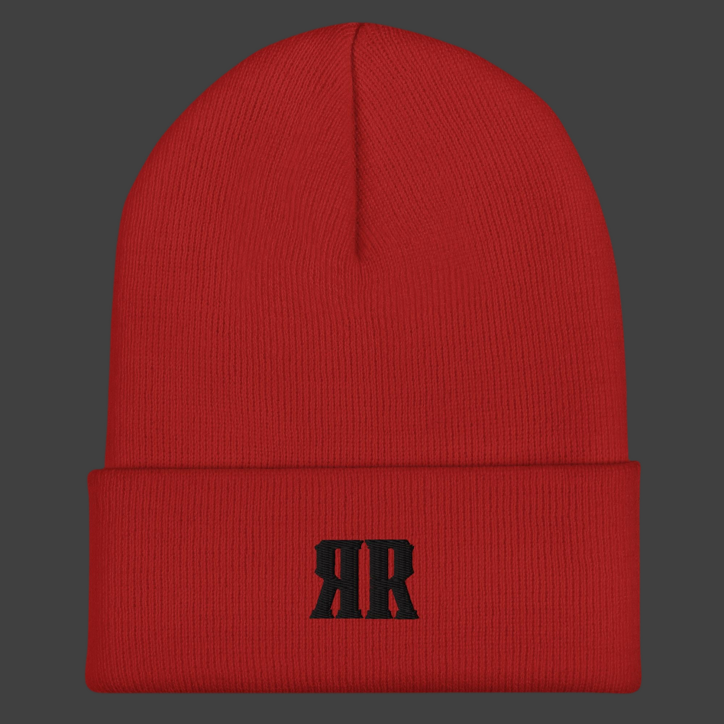 R2R Black Embroidered Beanie