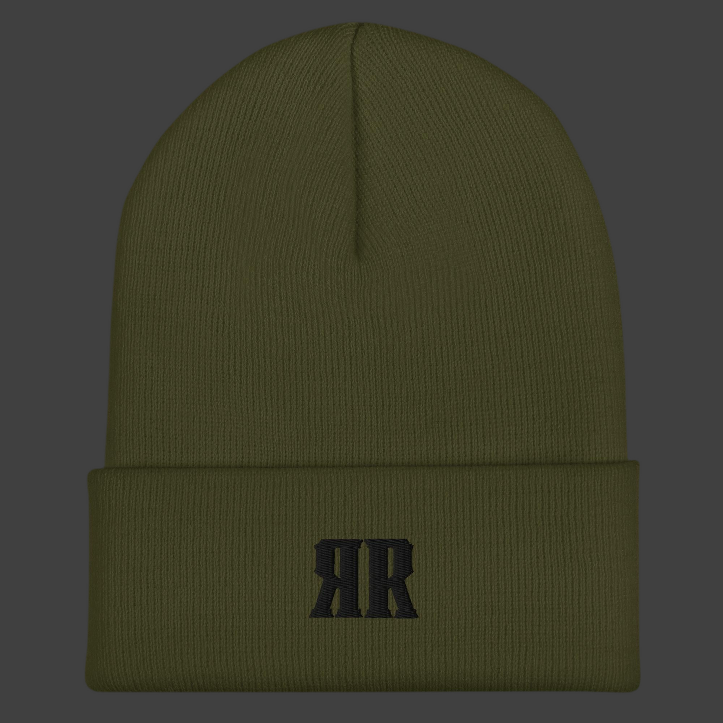 R2R Black Embroidered Beanie