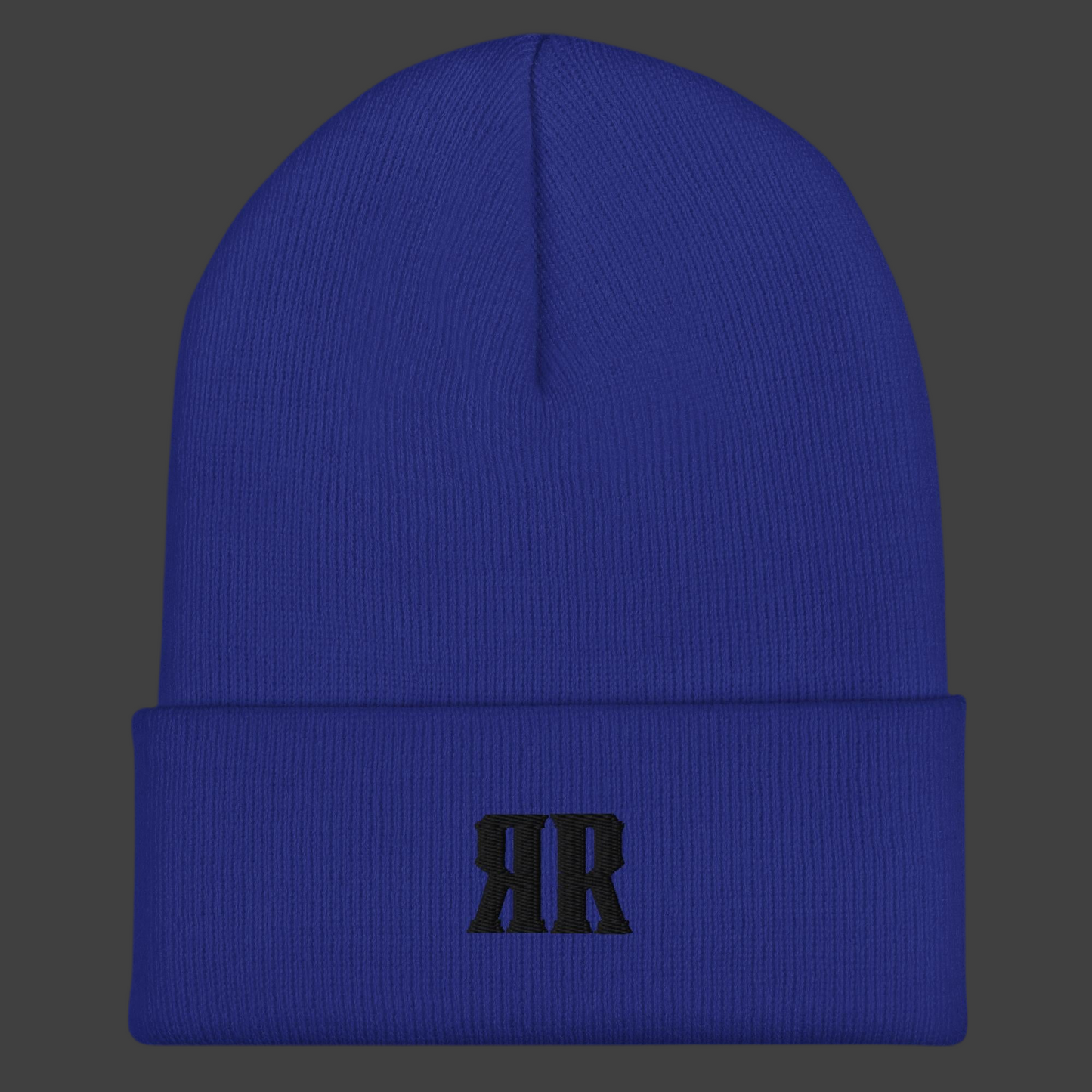 R2R Black Embroidered Beanie