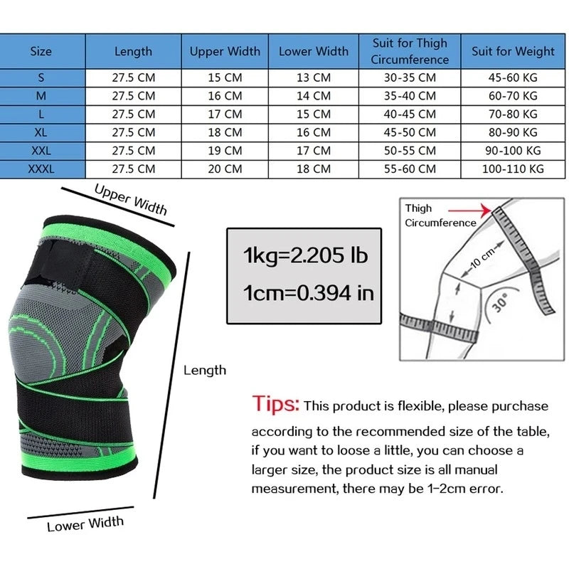 1 Pcs Knee Pads Braces Sports Support Joints Protector Compression Sleeve
