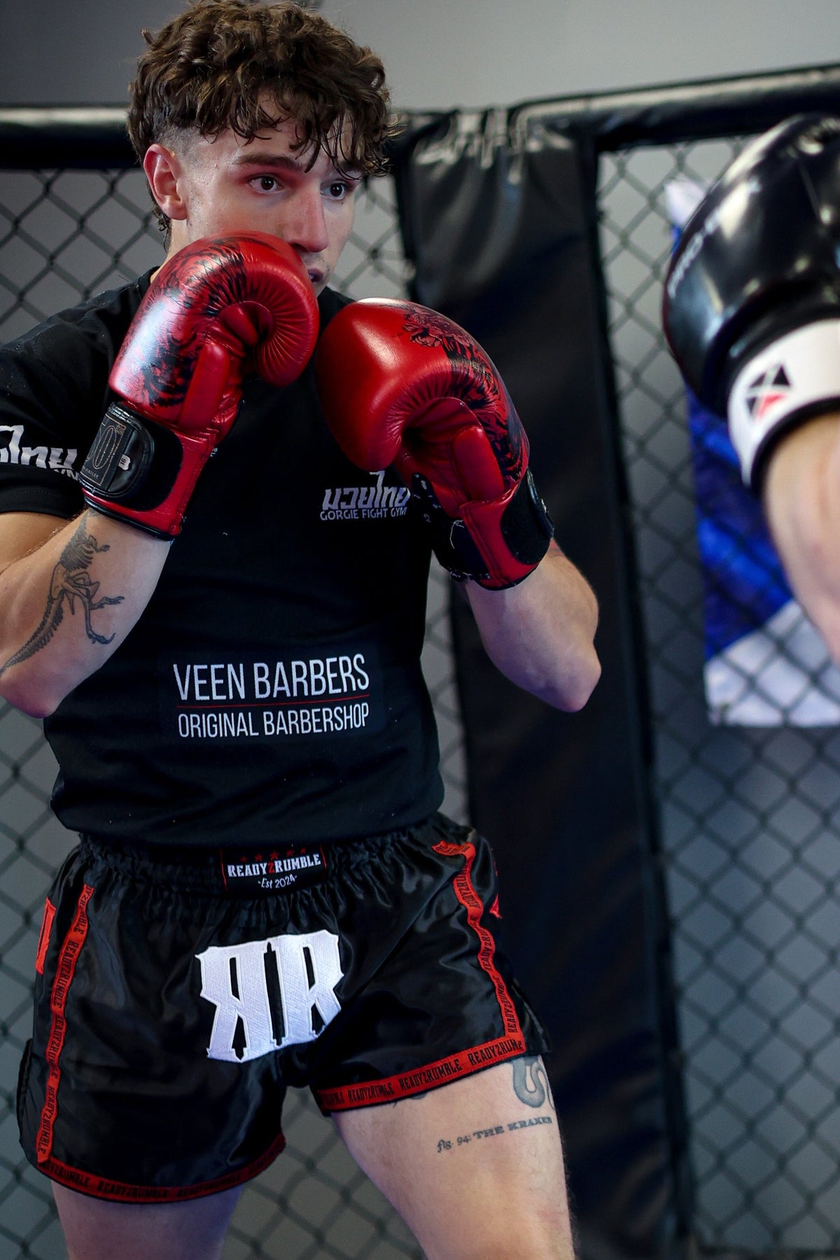 Black & Red Muay Thai shorts
