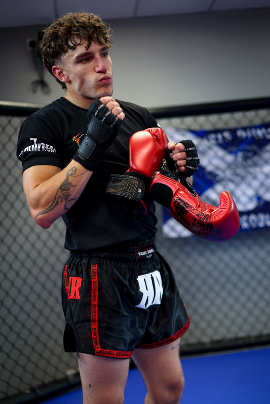 Black & Red Muay Thai shorts